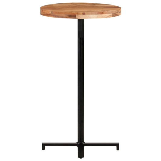 Mesa De Bar Redonda Madera Maciza De Mango Ø60x110 Cm_0