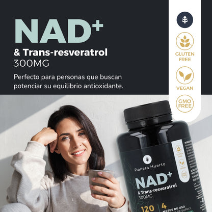 NAD+ Trans-resveratrol Planeta Huerto 120 cápsulas