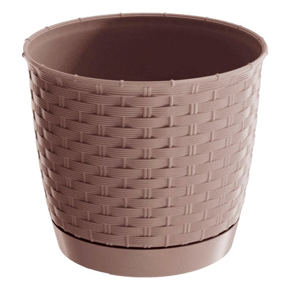 Maceta Ratolla Round 7,5l., Dimensiones (mm) 250x250x219, Color Mocca_0