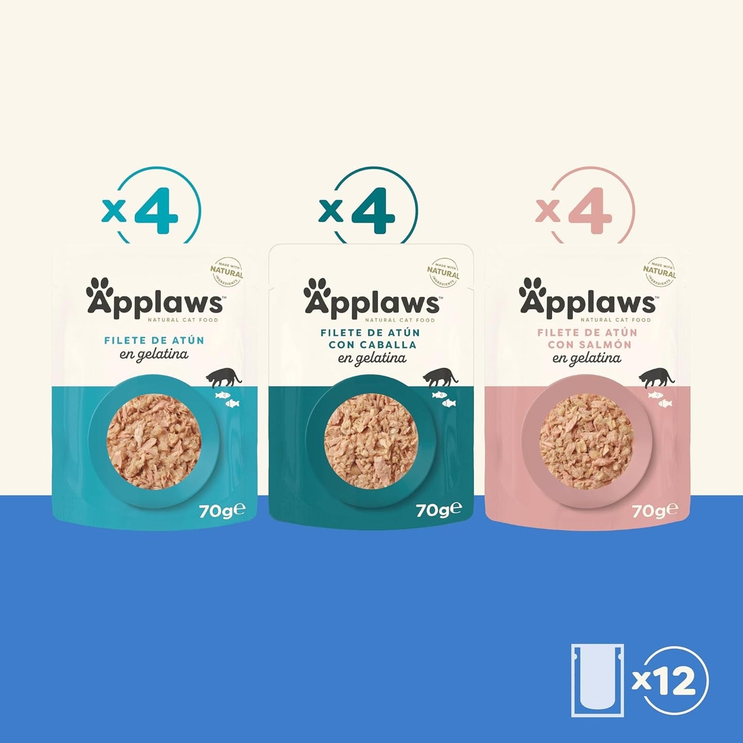 Applaws Cat Sachet Fish Selection Multipack 12 x 70 g Ração húmida para gatos