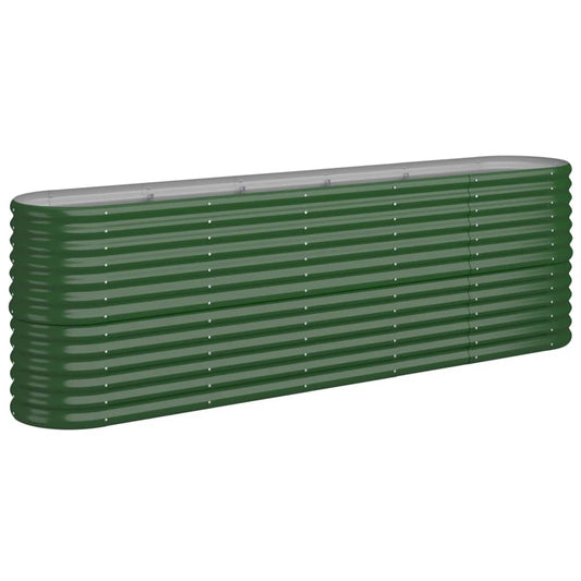 Jardinera Arriate Acero Galvanizado Verde 224x40x68 Cm_0