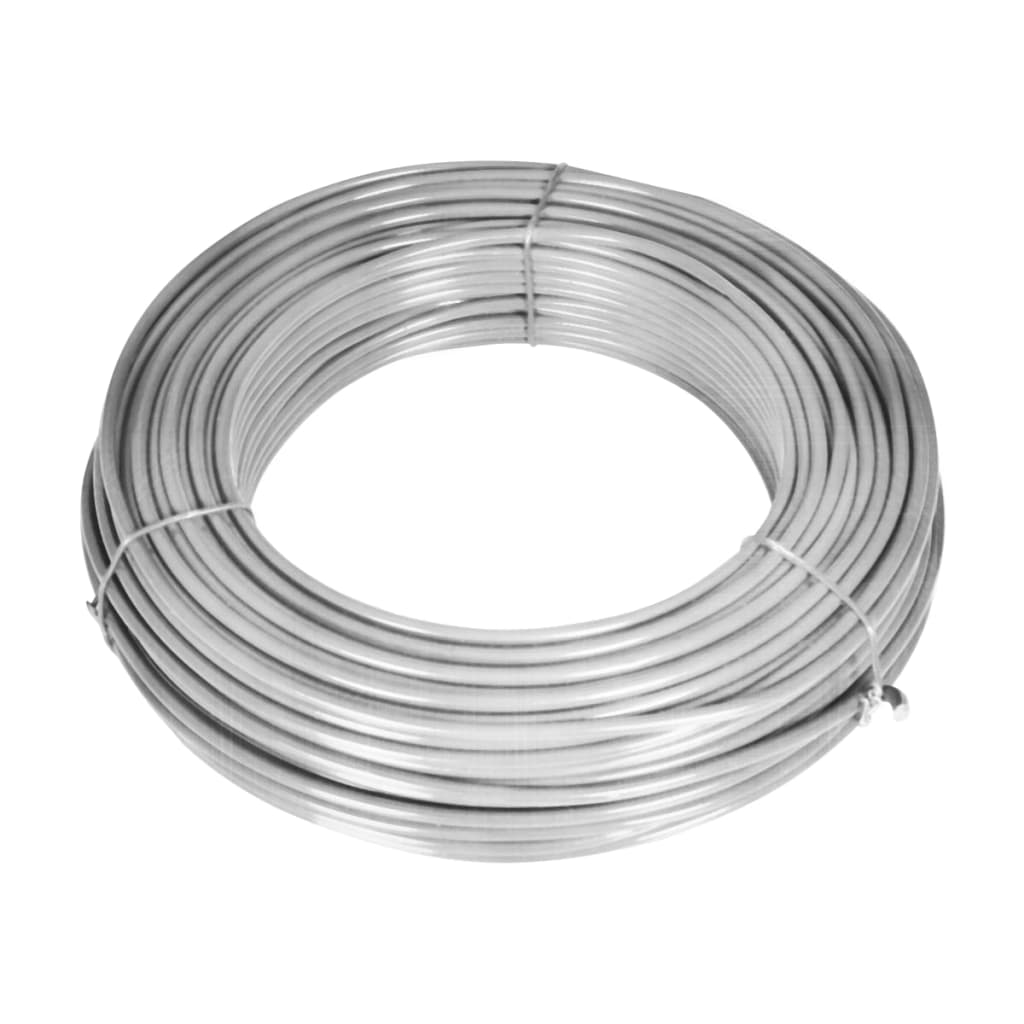 Valla De Alambre Y Postes Acero Galvanizado Plateado 25x0,8 M / Vetonek_1