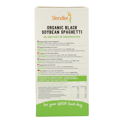 Esparguete vegan de soja preta Eco sem glúten Slendier 200 g