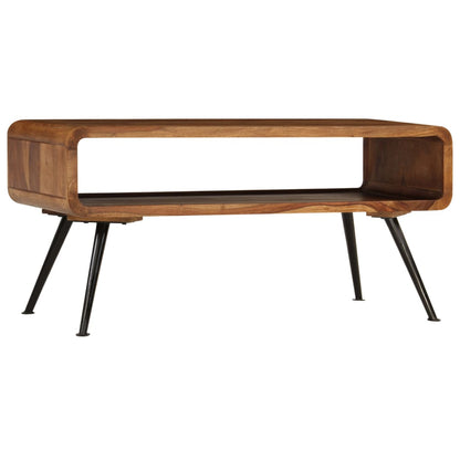 Mesa De Centro De Madera Maciza Sheesham 95x40x45 Cm_0