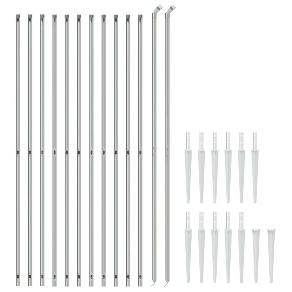 Cerca De Alambre Con Pinchos De Anclaje Plateado 1,8x25 M / Vetonek_2