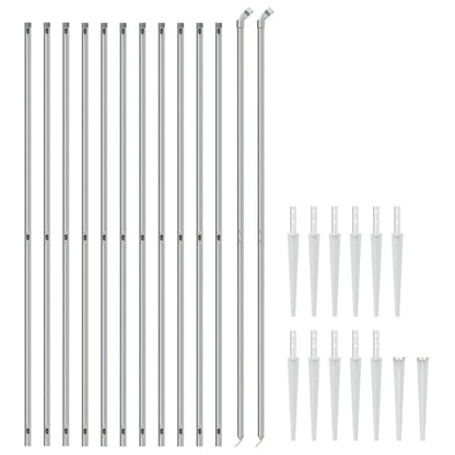 Cerca De Alambre Con Pinchos De Anclaje Plateado 1,8x25 M / Vetonek_2