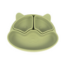 Prato De Silicone Para Bebé Harvard Com Divisórias Removíveis E Formato De Cachorrinho Althea Living Verde Oliva