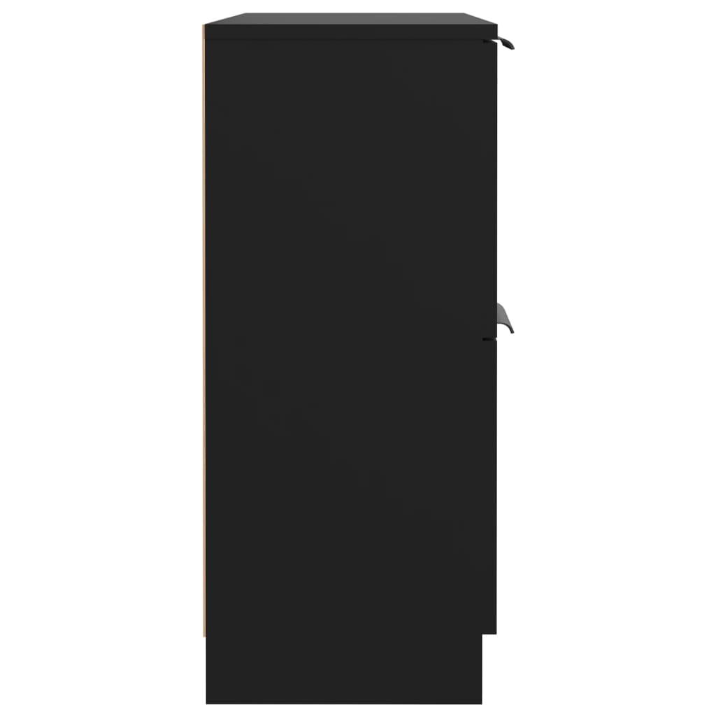 Aparador De Madera Contrachapada Negro 60x30x70 Cm / Vetonek_0