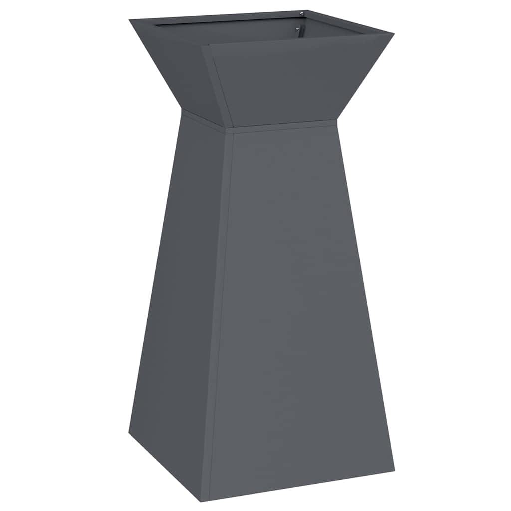 Maceta Pilar 2 Uds. Gris Antracita 35 X 35 X 73 Cm_4