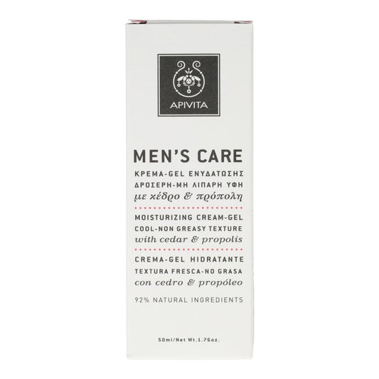 Creme-Gel Hidratante/ Textura Fresca Não Oleosa com Cedro e Própolis Apivita 50 ml