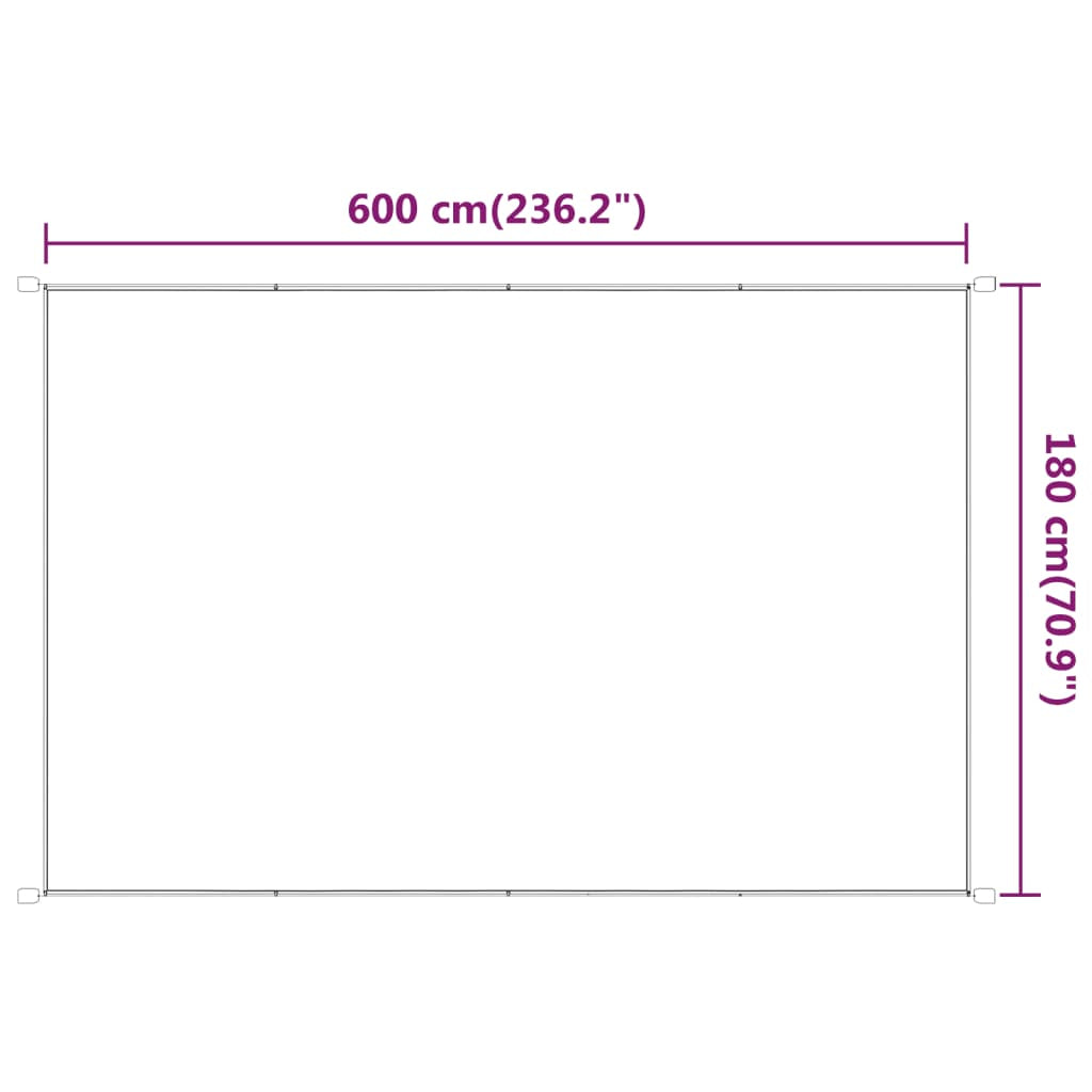 Vidaxl Toldo Vertical Gris Antracita 180x600 Cm Tela Oxford_2