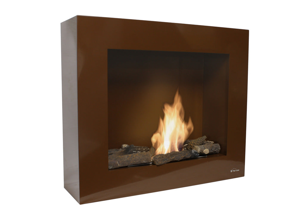 Chimenea De Etanol Marrón Con Kit De Leños Bestbio-m Purline_0