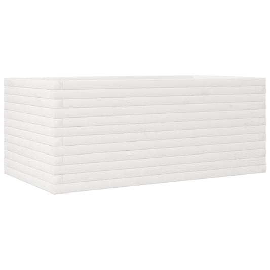 Jardinera De Madera Maciza De Pino Blanco 110x60x45,5 Cm_0