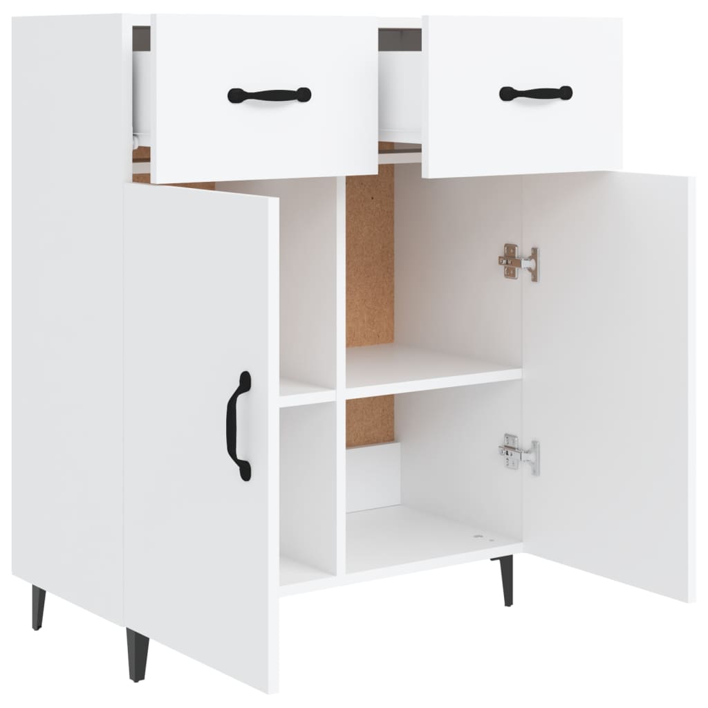 Aparador De Madera De Ingeniería Blanco 69,5x34x90 Cm / Vetonek_1