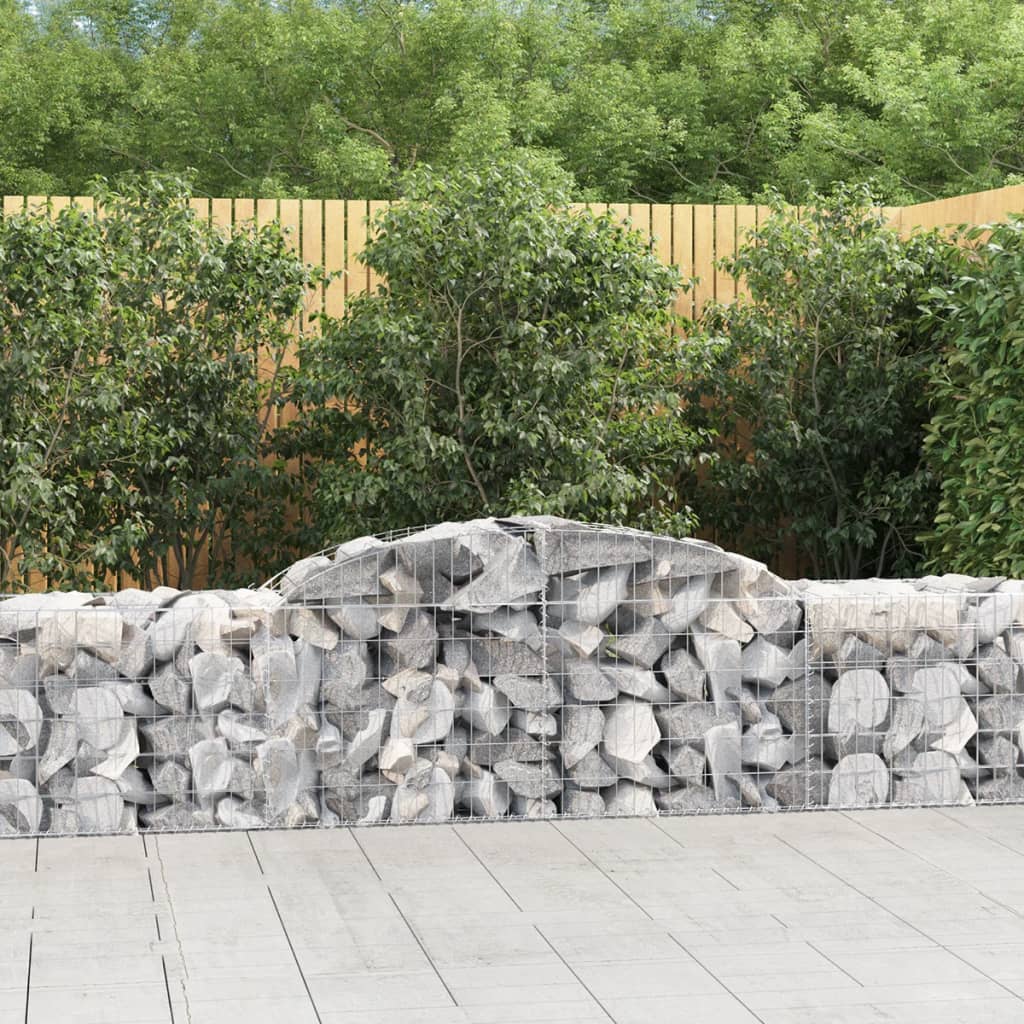 Cestas De Gaviones 30 Uds Forma De Arco Hierro 300x50x60/80 Cm_1