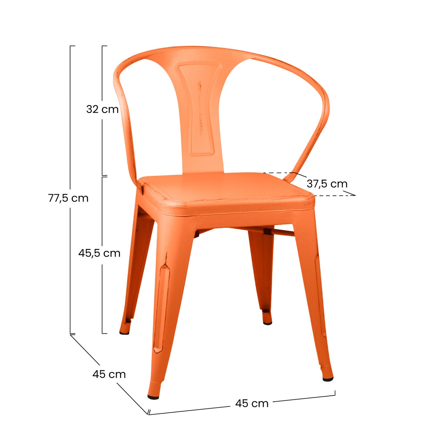 Silla De Comedor Strong Vintage 53x45x80cm Thinia Home_3