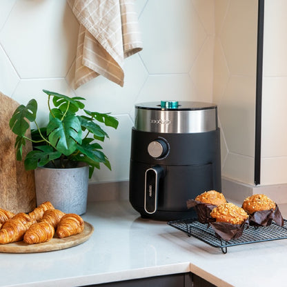 Freidora Sin Aceite 2,5 L De Aire Caliente Cecofry Essential Rapid Dark. 1200 W, Dietética, Control Manual, Tecnología Perfectcook, Tiempo Y Tempera_3