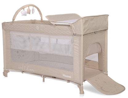 Cuna De Viaje Noemi Plus (2 Niveles) Fog Beige_2