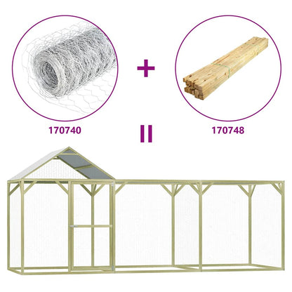 Vidaxl Jaula Gallinero Madera Impregnada De Pino 4,5x1,5x2 M_4