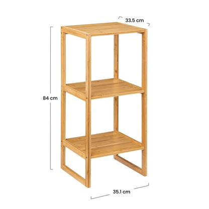 Estantería Modular De Bambú Con 2 Niveles 84x35.1x33.5cm 7house_1