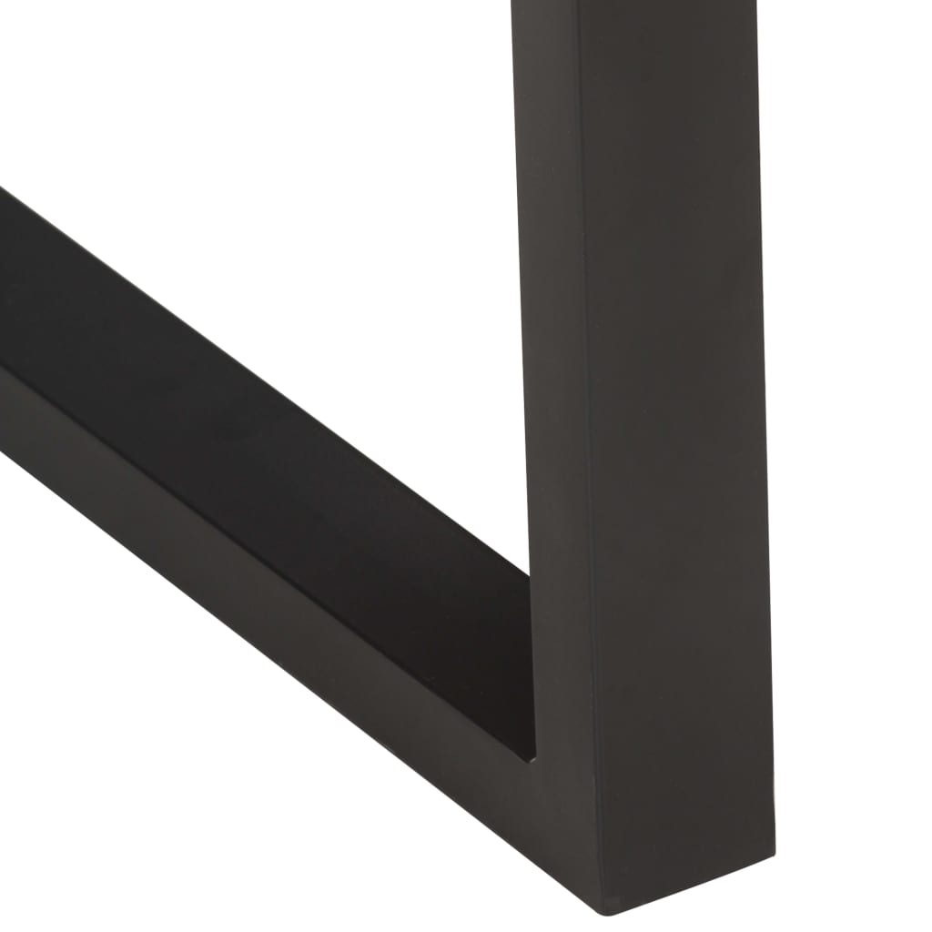 Mesa De Centro Borde Natural Madera Maciza Acacia 60x60x40 Cm_3