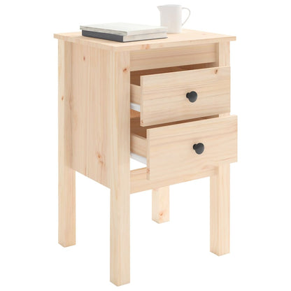Mesita De Noche Madera Maciza De Pino 40x35x61,5 Cm_2