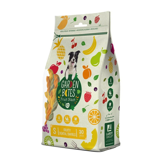 Garden Bites Fruity Dental Swirls Snack dentário para cães S 30 unidades Duvo