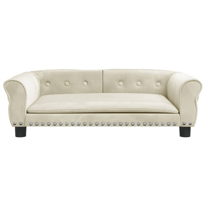 Cama Para Perros De Terciopelo Crema 95x55x30 Cm / Vetonek_1