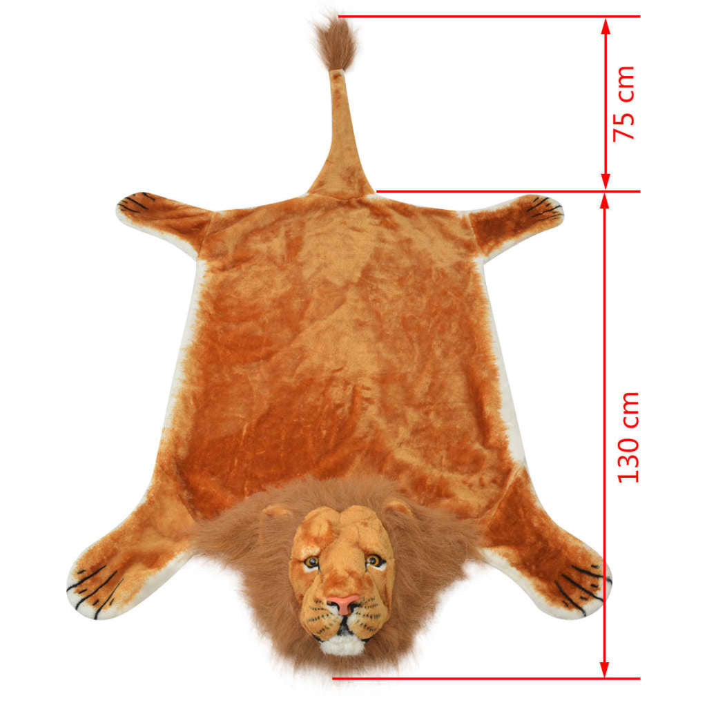 Vidaxl Alfombra Afelpada De León 205 Cm Marrón_2