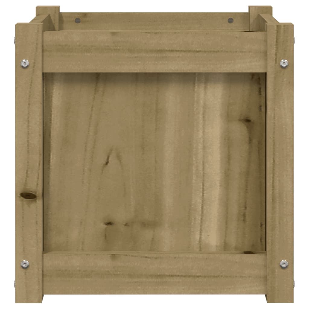Jardinera Madera Maciza De Pino Impregnada 40x40x40 Cm_5