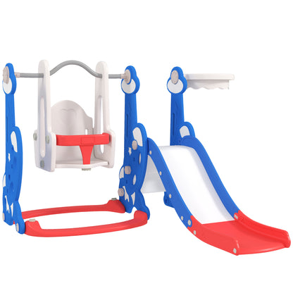 Aiyaplay Tobogán Infantil 4 En 1 Con Columpio Y Tobogán Para Interior Multicolor_0
