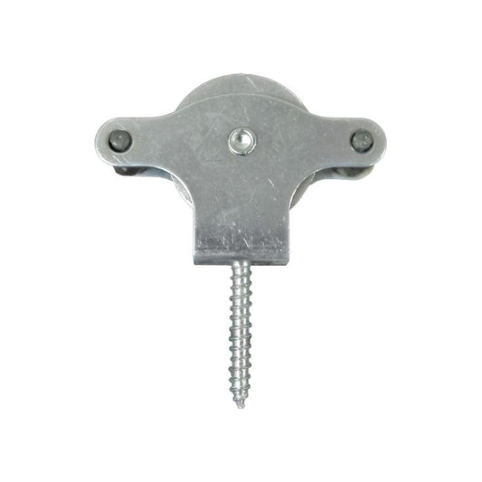 Polea Tendedero Wolfpack Zincado 40 Mm. Roldana Metal Con Tirafondo_0