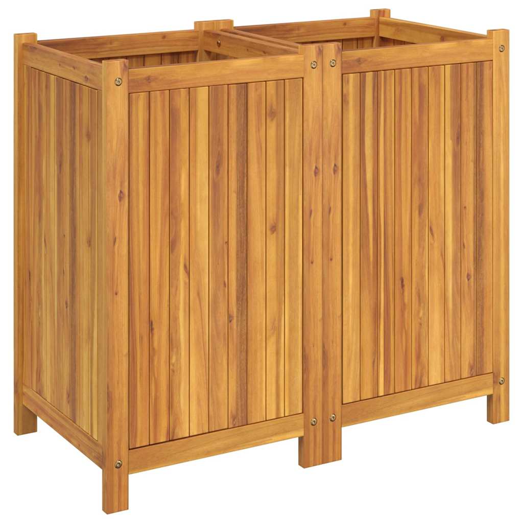 Jardinera Con Forro Madera Maciza De Acacia 84x42x75 Cm_4