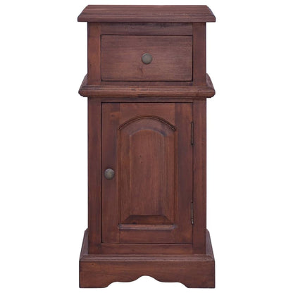 Mesita De Noche Madera Maciza De Caoba Marrón Clásico_0