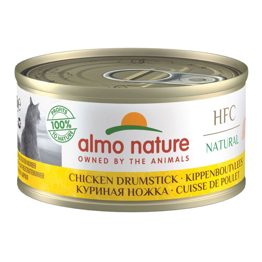 24ux70gr Sobre De Comida Natural Almo Para Gato Hfc De Muslo Pollo_0