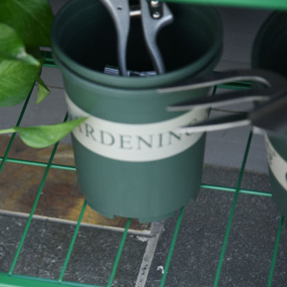 Outsunny Jardinera Elevada De Metal Con Ruedas Para Cultivo Plantas Flores Verde_3