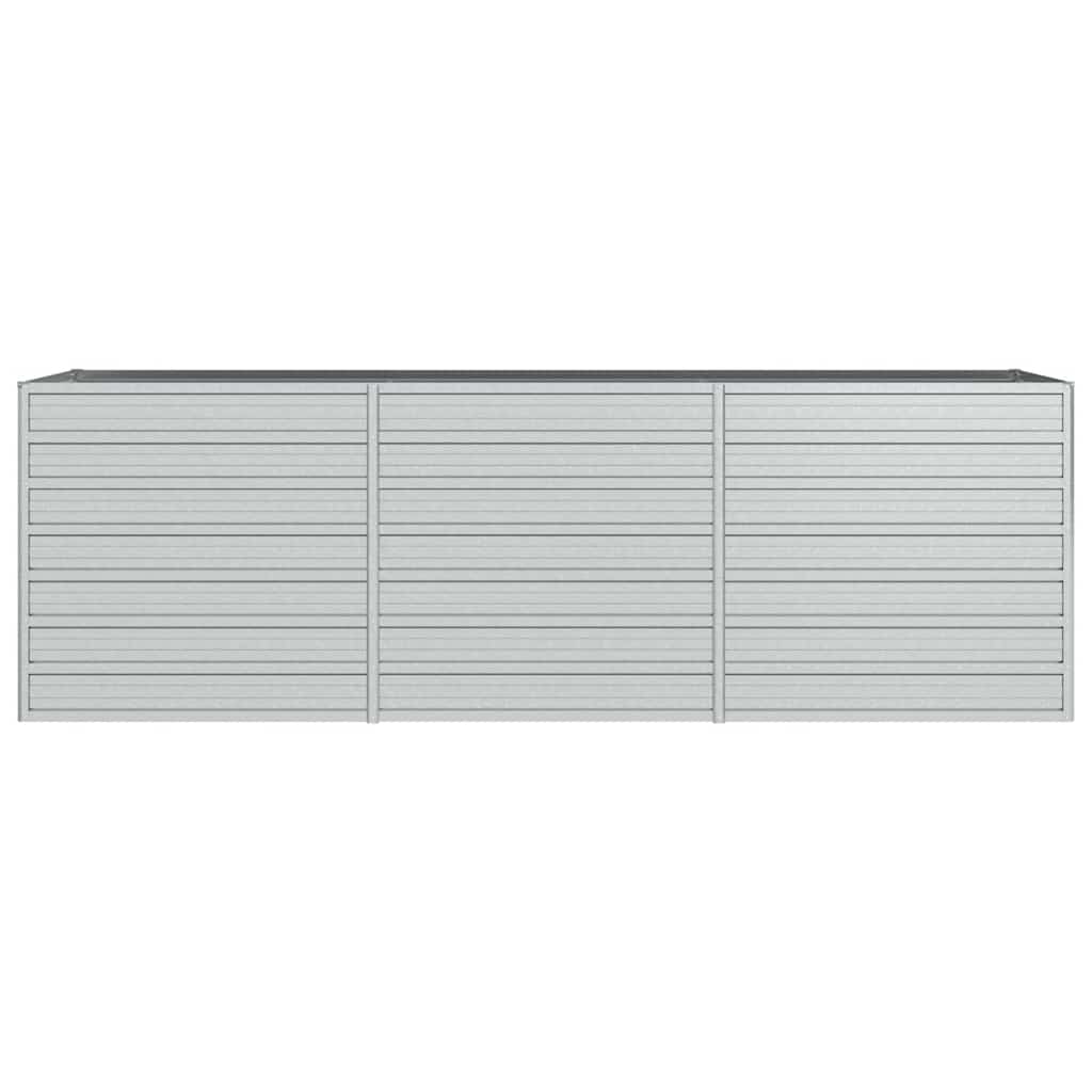 Arriate De Acero Galvanizado Plateado 240x80x77 Cm_3