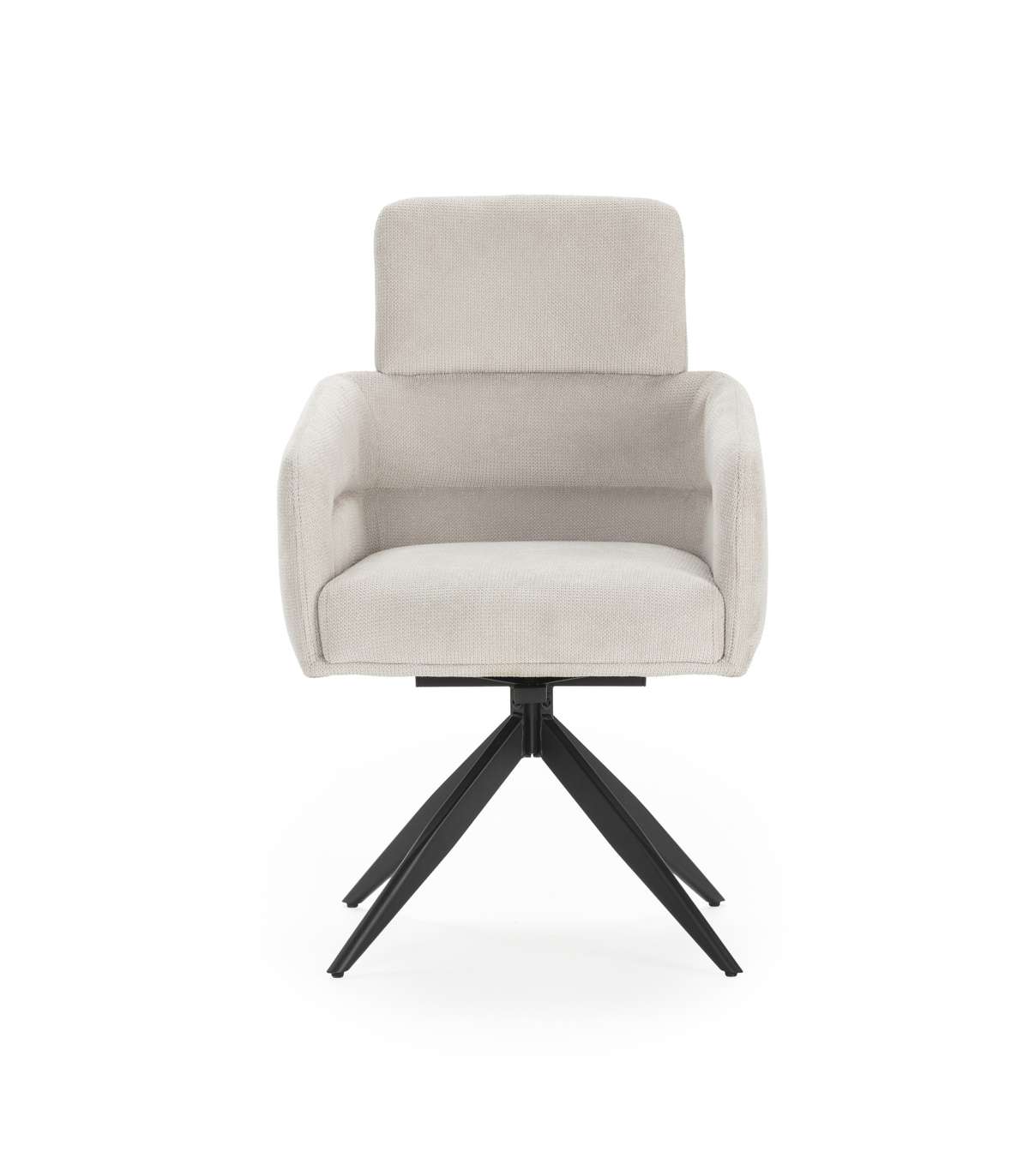 Pack De 2 Sillones Giratorios Modelo Maggie Tapizado Textil Gris Claro, 93cm(alto) 58cm(an_1
