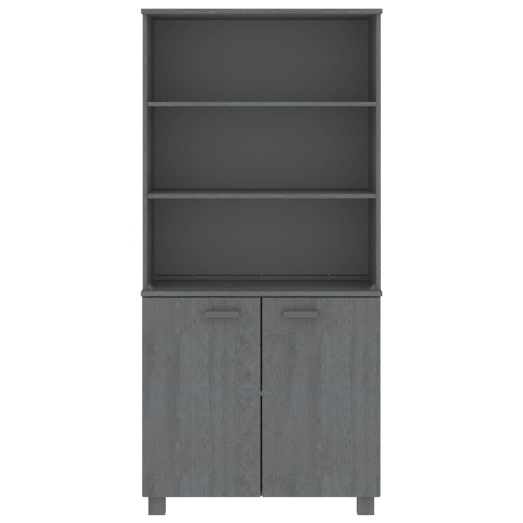 Aparador Hamar Madera De Pino Maciza Gris Oscuro_2