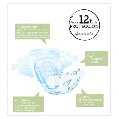 Fraldas Moltex Pure &amp; Nature T4 (9-15 kg), 50 unidades