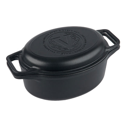 Victoria Horno Holandés Olla Inducción Hierro Fundido Curado 31cm, Tapa - Sartén, 5,7l, Sin Ptfe, 38847, Negro_0