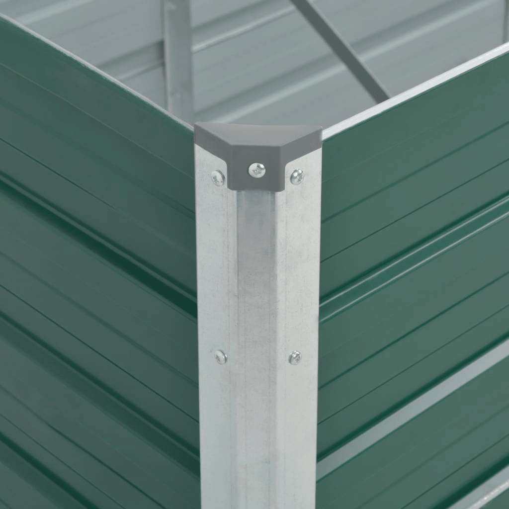Arriate De Jardín De Acero Galvanizado Verde 320x80x45 Cm_5