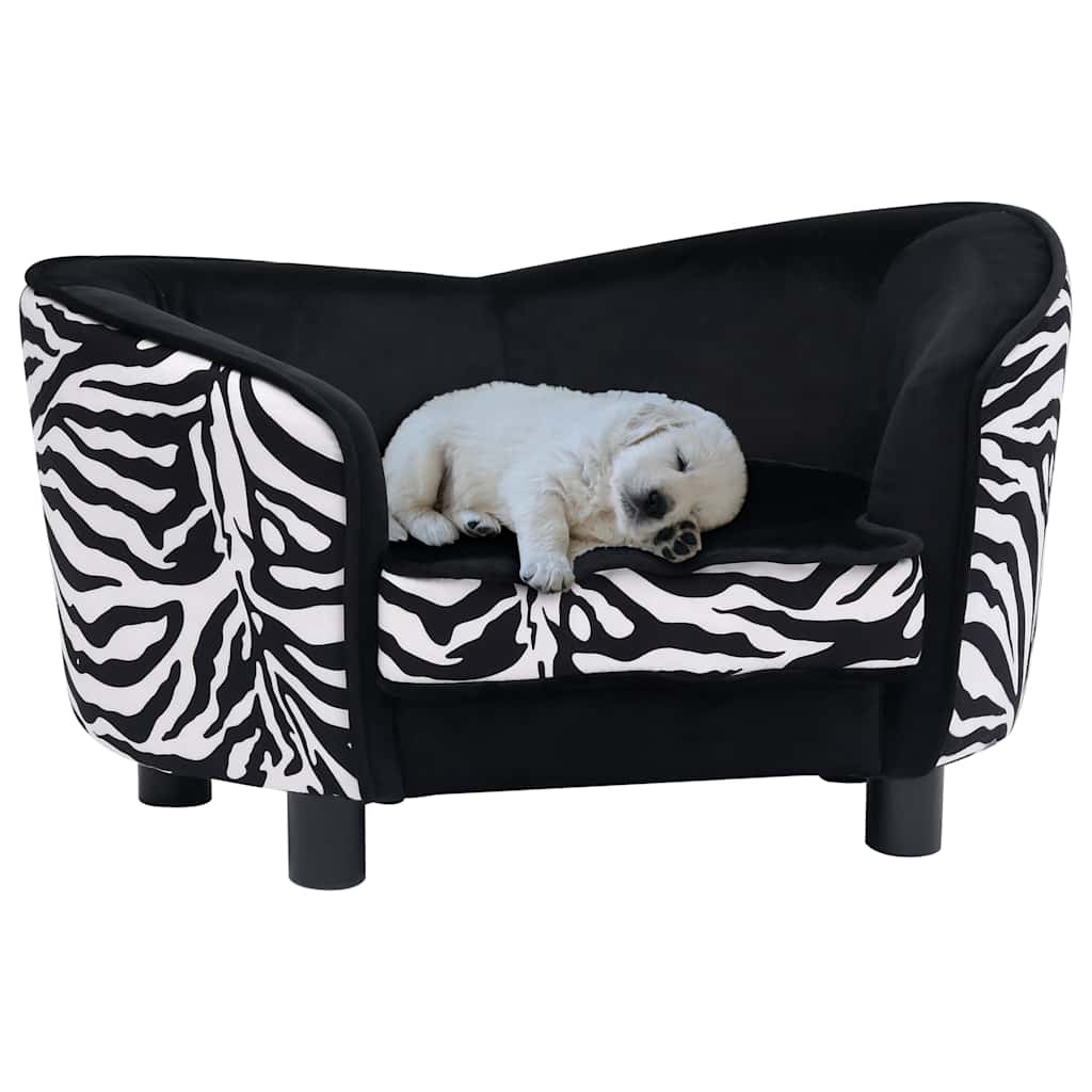 Vidaxl Sofá Para Perros Felpa Negro 68x38x38 Cm_1