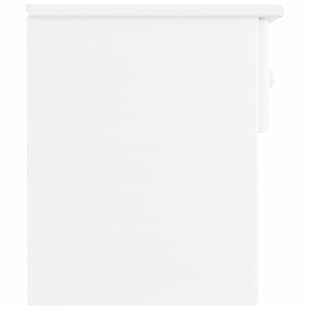 Mesita De Noche Alta Madera Maciza De Pino Blanco 41x35x41 Cm_3