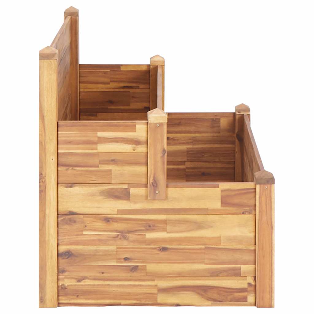 Jardinera De 2 Niveles Madera Maciza De Acacia 110x75x84 Cm_4