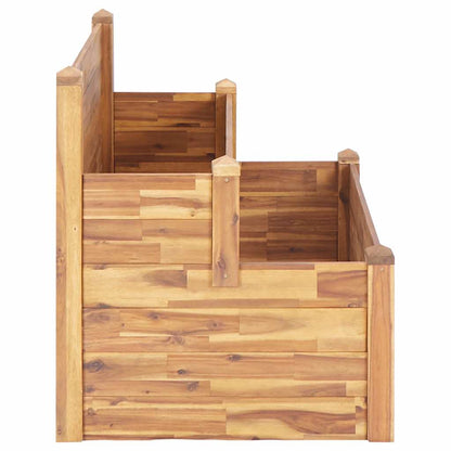 Jardinera De 2 Niveles Madera Maciza De Acacia 110x75x84 Cm_4