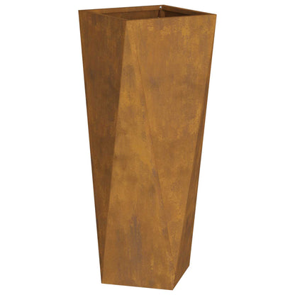 Jardinera 2 Pcs Oxidado 30 X 30 X 75 Cm Acero Autopatinable_0