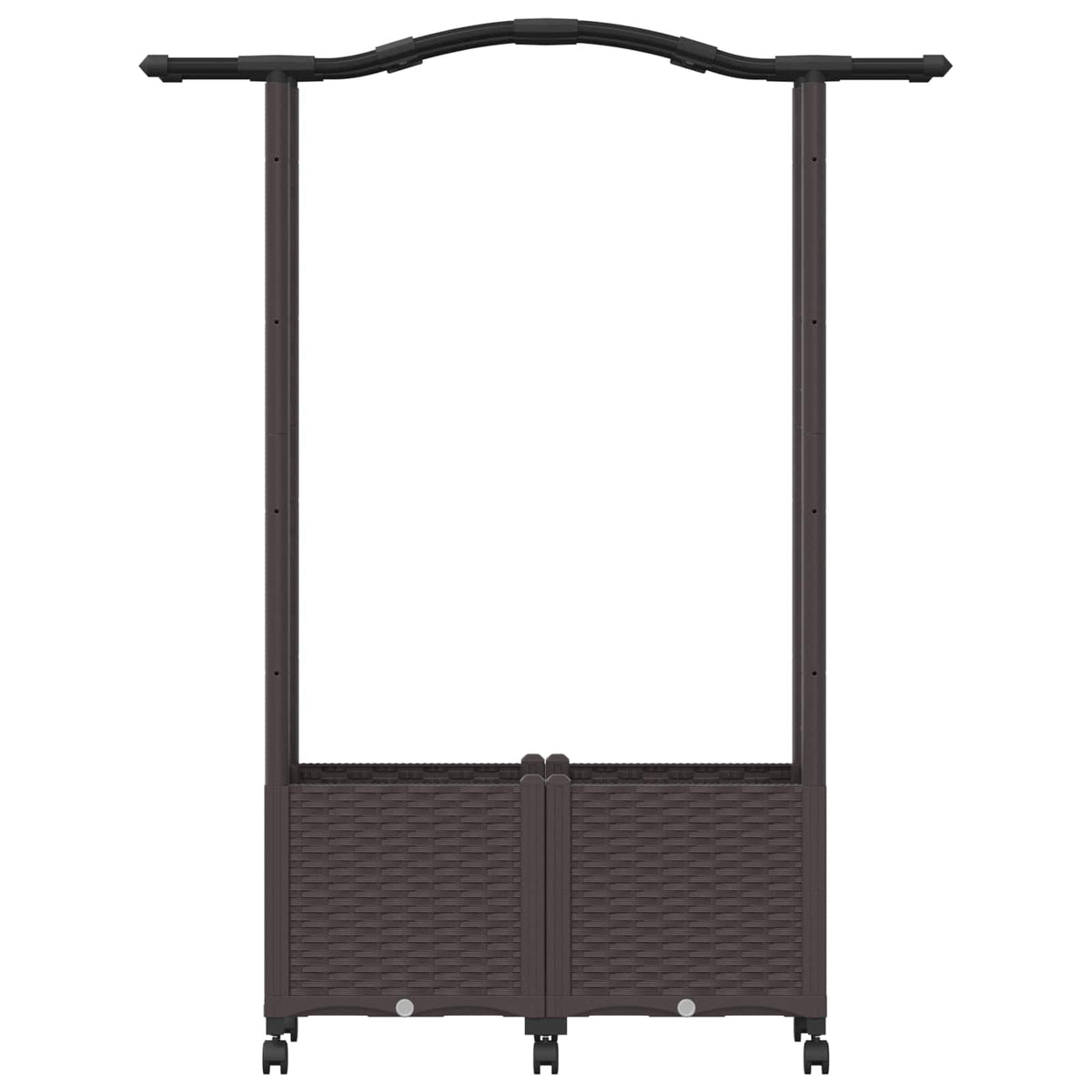 Cama Elevada Con Trellis Y Techo Marrón 125 X 40 X 144 Cm Pp_3