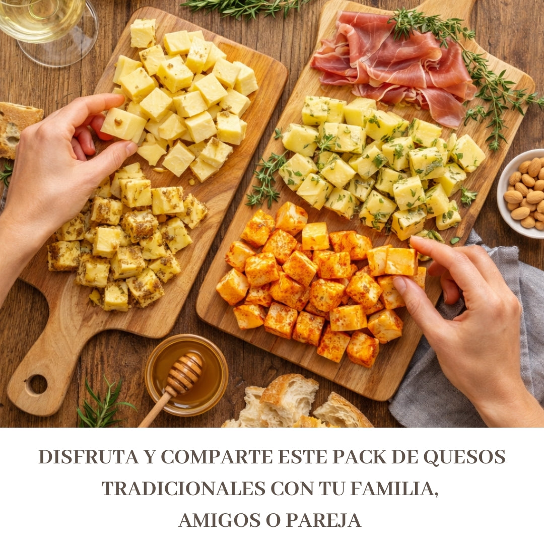 Saleta® Surtido De 4 Bolsas De Queso Precortado Curado De Oveja En Aceite De Oliva Virgen, Con Romero, Miel Y Guindilla_2