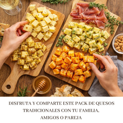 Saleta® Surtido De 4 Bolsas De Queso Precortado Curado De Oveja En Aceite De Oliva Virgen, Con Romero, Miel Y Guindilla_2